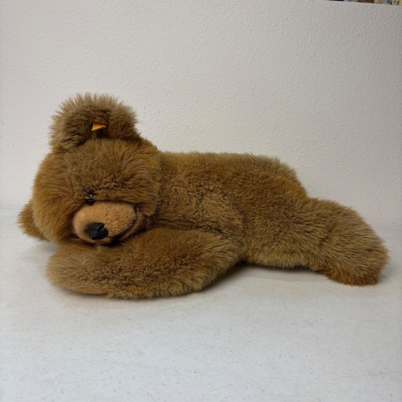 steiff Other - Steiff Cosy Orsi Teddy Bear Lying Brown Plush 0341/40 Western Germany 16 inch